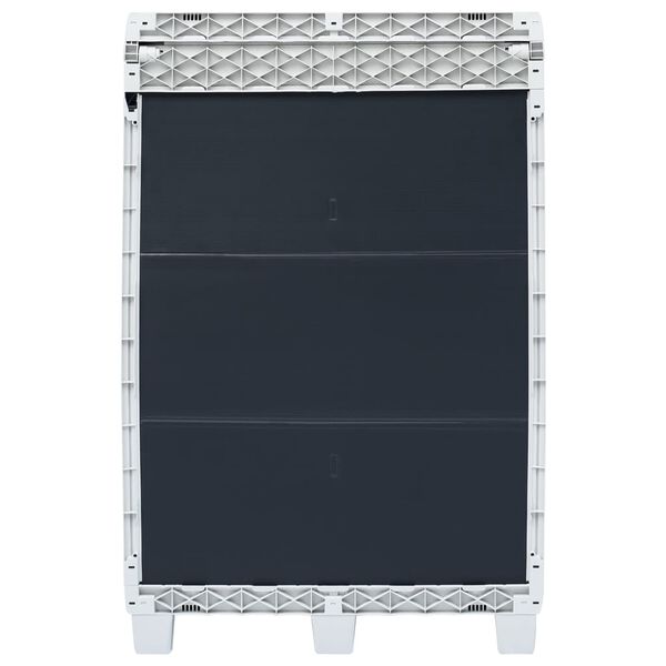 vidaXL Garden Dustbin with 3 Bags Dark Grey 65x38x102 cm