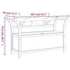 vidaXL Bench White 107x45x75.5 cm Solid Wood Fir