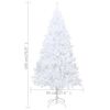 vidaXL Artificial Pre-lit Christmas Tree with Ball Set White 180 cm PVC