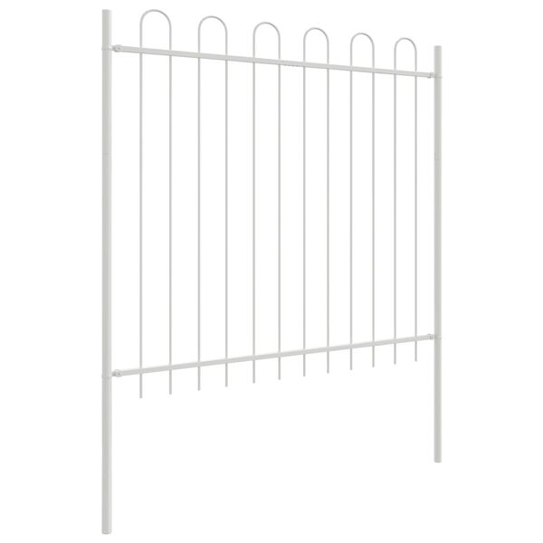 vidaXL Garden Fence 3 pcs Grey 5.1 x 0.6 m Powder-coated Steel