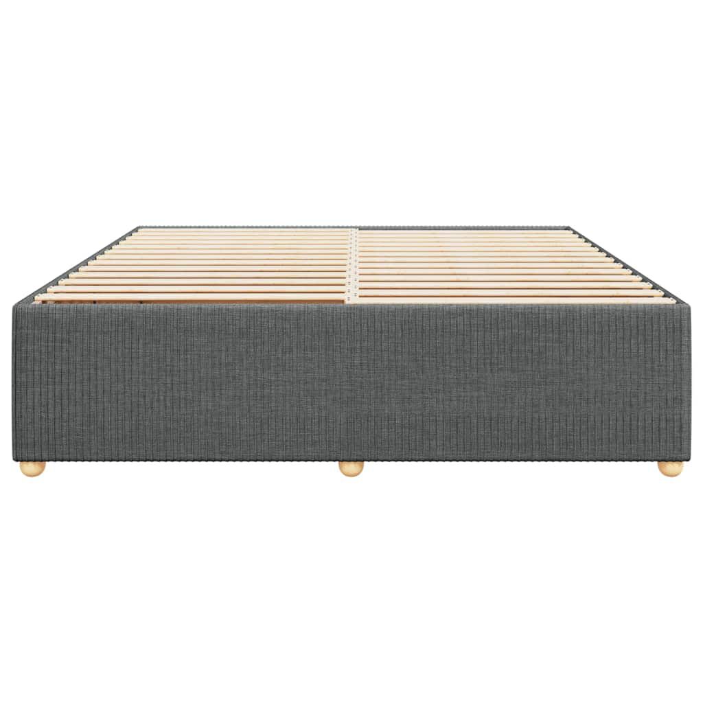 vidaXL Bed Frame without Mattress Dark Grey California King Fabric