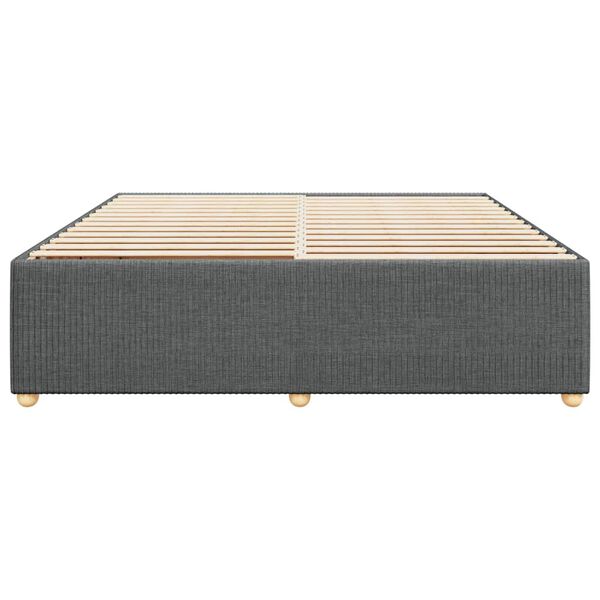 vidaXL Bed Frame without Mattress Dark Grey California King Fabric