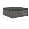 vidaXL 8 Piece Garden Lounge Set with Cushions Poly Rattan Grey