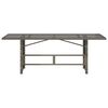 vidaXL Garden Table with Glass Top Grey 190x80x75 cm Poly Rattan