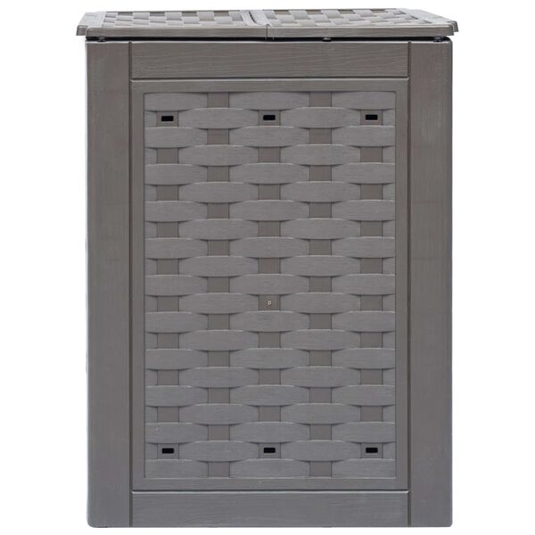 vidaXL Garden Composters 3 pcs Brown 60x60x83 cm 900 L Plastic Rattan