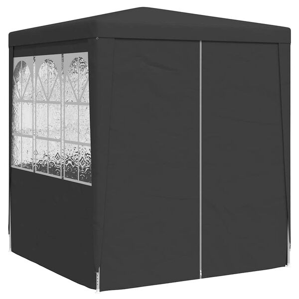vidaXL Professional Party Tent with Side Walls 2x2 m Anthracite 90 g/m?