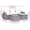 vidaXL 5 Piece Garden Sofa Set with Cushions Brown Poly Rattan