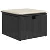 vidaXL 5 Piece Garden Sofa Set with Cushions Black Poly Rattan