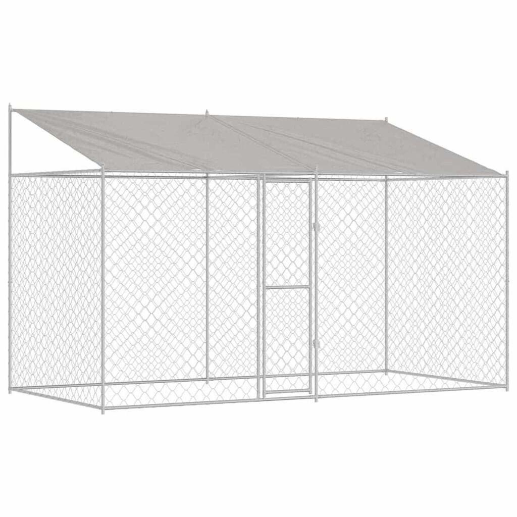 Dog Cage Silver 400 x 200 x 256 cm Galvanised Steel