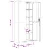 vidaXL File Cabinet Anthracite 90x40x200 cm Steel