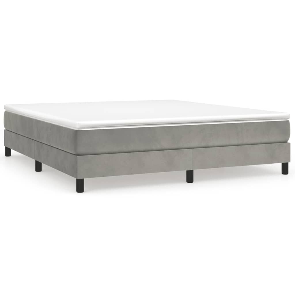 vidaXL Bed Frame without Mattress Light Grey California King Velvet (US Only)