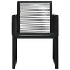 vidaXL Garden Chairs 2 pcs Black PVC Rattan