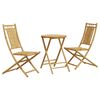vidaXL 3 Piece Bistro Set Bamboo