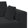 vidaXL Velvet Sofa with Cushion 3 pcs Black 208 cm Velvet