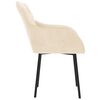 vidaXL Dining Chairs 2 pcs Cream Velvet