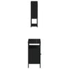 vidaXL 2 Piece Bathroom Furniture Set Black Engineered Wood