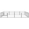 vidaXL Dog Kennel Black 16 m² Steel