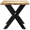 vidaXL Dining Table 160x80x75 cm Solid Rough Mango Wood
