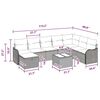 vidaXL Garden Sofa Set 9 pcs Grey and navy 287.5 x 177.5 x 85 cm