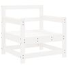 vidaXL Garden Chairs 2 pcs White Solid Wood Pine