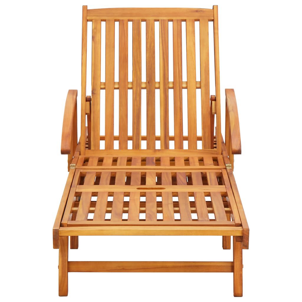 vidaXL Sun Loungers 2 pcs with Cushions Solid Wood Acacia