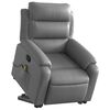 vidaXL Stand up Massage Recliner Chair Grey Faux Leather