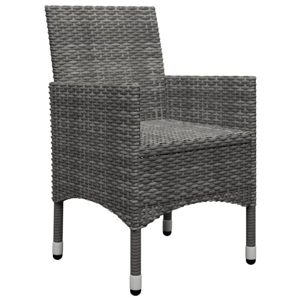 vidaXL 5 Piece Garden Dining Set Grey