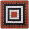 vidaXL 3 Piece Mosaic Bistro Set Ceramic Tile Terracotta and White