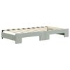 vidaXL Daybed with Trundle without Mattress Light Grey 100x190 cm Velvet