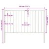 vidaXL Fence Panel with Posts Powder-coated Steel 1.81x0.75 m White