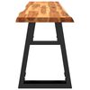 vidaXL Bench with Live Edge 140 cm Solid Wood Acacia