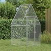 vidaXL Chicken Cage Silver 100x100x190 cm Galvanised Steel