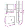 vidaXL 3 Piece Bathroom Furniture Set Black Engineered Wood