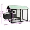 vidaXL Chicken Cage Grey 170x81x110 cm Solid Pine & Fir Wood