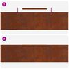 vidaXL Lawn Edging 4 pcs Rusty 450 x 0.05 x 25 cm Weathering Steel