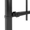vidaXL Garden Fence with Hoop Top Steel 359x80 cm Black