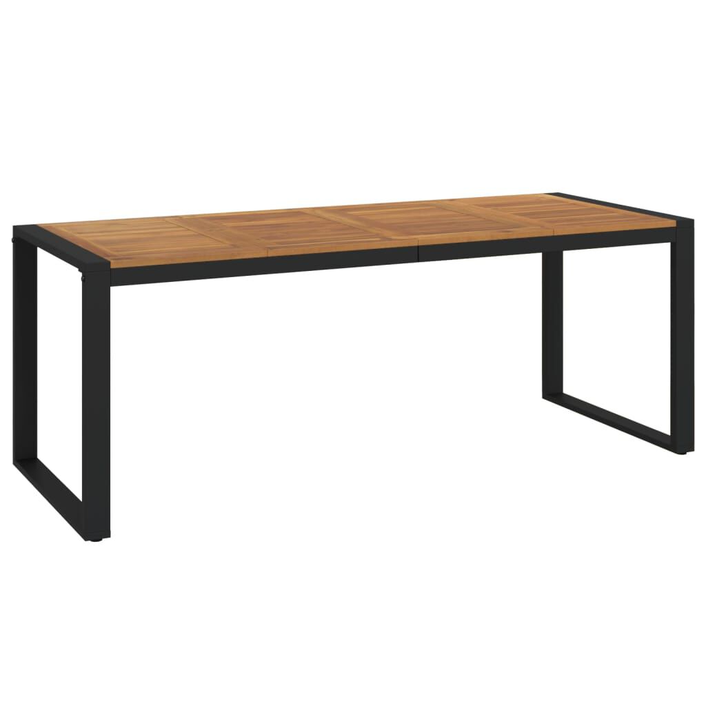 vidaXL Garden Table with U-shaped Legs 200x90x75 cm Solid Wood Acacia