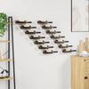 vidaXL Wall-mounted Wine Rack for 7 Bottles 2 pcs White Metal