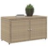 vidaXL Garden Storage Cabinet Beige 110x55x60.5 cm Poly Rattan