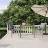 vidaXL 3 Piece Garden Dining Set with Cushions Grey Poly Rattan