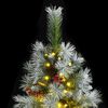 vidaXL Artificial Hinged Christmas Tree 300 LEDs 240 cm