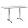 vidaXL 5 Piece Outdoor Dining Set Aluminium Silver
