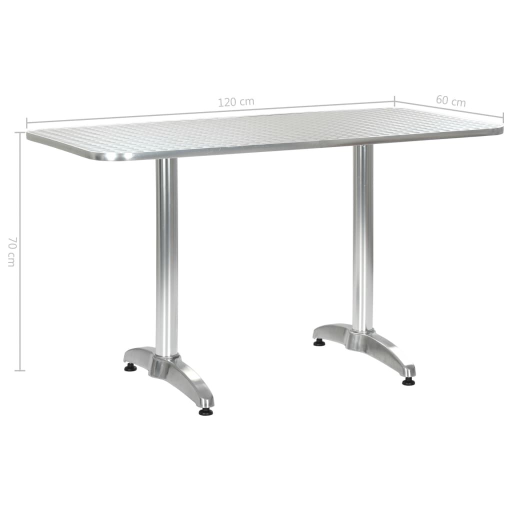 vidaXL 5 Piece Outdoor Dining Set Aluminium Silver