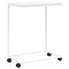 vidaXL Side Table with Wheels White 55x35x70 cm Engineered Wood