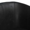 vidaXL Tub Chair Black Faux Leather