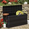 vidaXL Garden Storage Box Black 117x45x56 cm