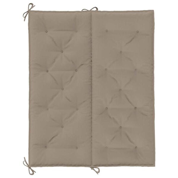 vidaXL Garden Bench Cushion Taupe 120x(50+50)x7cm Oxford Fabric