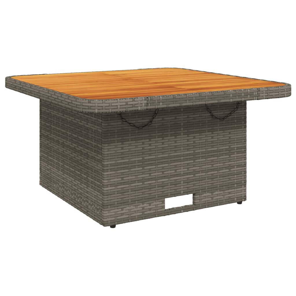 vidaXL 5 Piece Garden Dining Set with Cushions Grey Poly Rattan