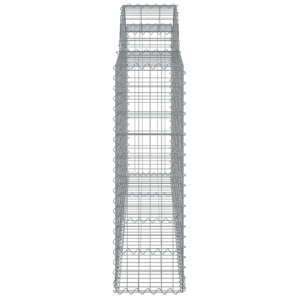 vidaXL Arched Gabion Basket 200x30x100/120 cm Galvanised Iron