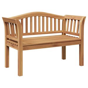 vidaXL Garden Bench Brown 120 x 53.5 x 85 cm Solid teak wood